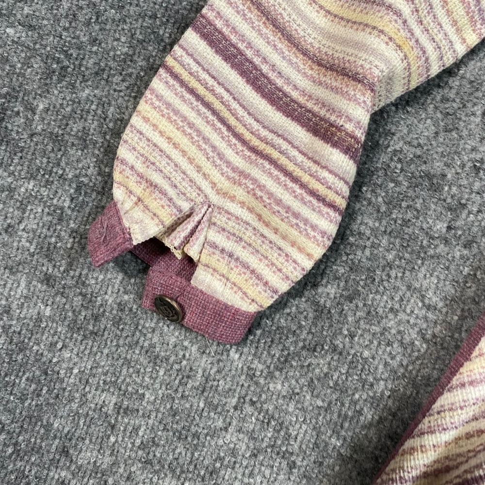 Vintage 70s Purple Diagonal Stripe Knit Midi Dress Long Sleeve Talon Zipper - Picture 9 of 12